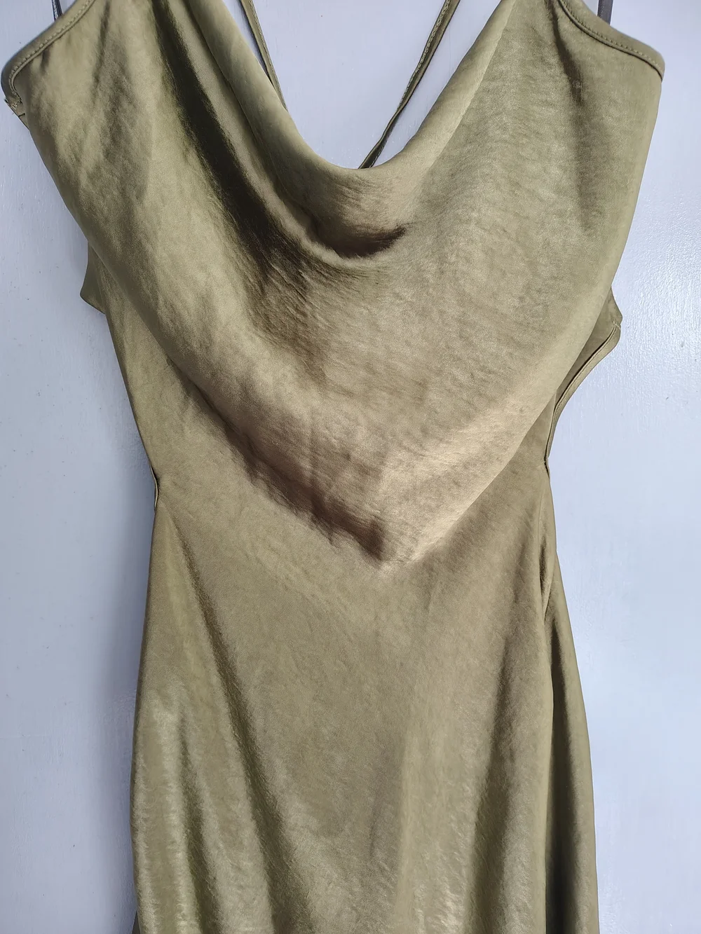 Forever 21 Olive Slip Maxi Dress with Cowl Neck - Picture 4 of 6